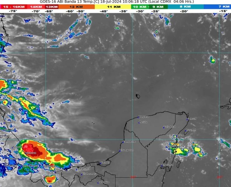 Clima de hoy 18 de julio en Quintana Roo