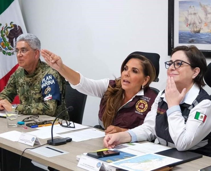 Mara Lezama cambia alerta color amarillo por huracán "Beryl" en Quintana Roo