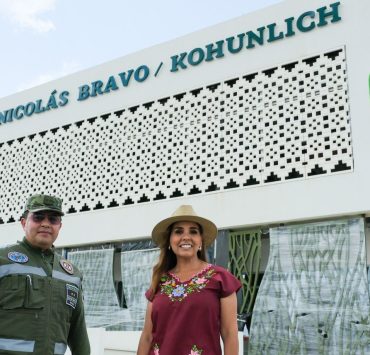 Mara Lezama y SEDENA recorren el progreso de la Estación del Tren Maya Nicolás Bravo/Kohunlich