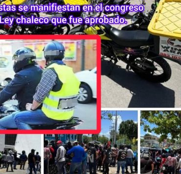 Motociclistas de Chetumal se manifiestan contra la "Ley Chaleco"