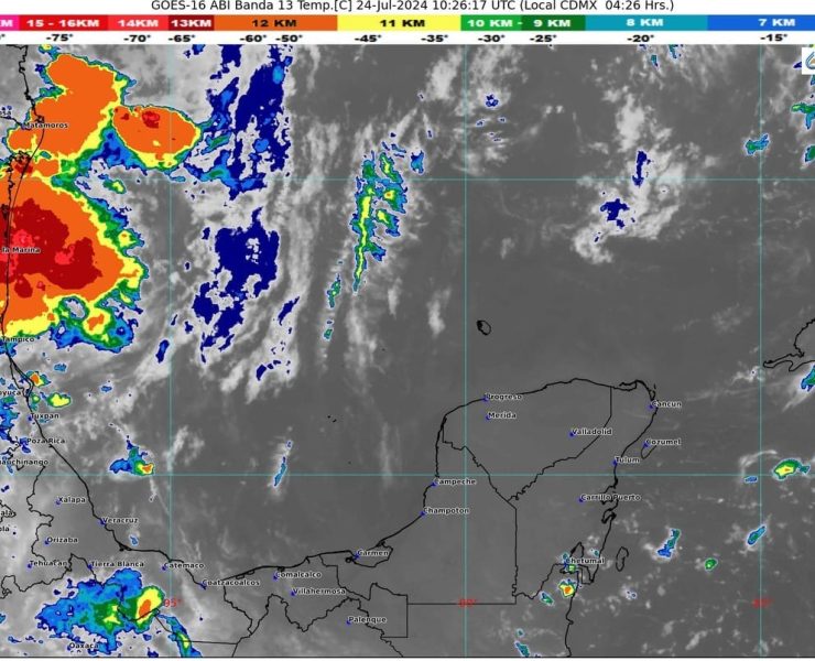 Pronóstico del clima en Quintana Roo 24 de Julio 2024