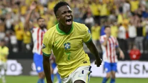 El día de hoy ante Colombia, no fue el mejor partido de Vinicius Jr. 