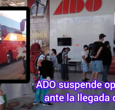 ADO suspende todos sus servicios en Quintana Roo por el huracán Beryl