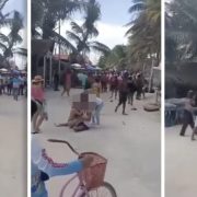 Turistas se enfrentan a golpes en Mahahual dejando varios heridos (VIDEO)