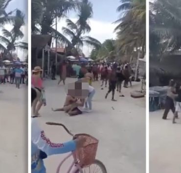 Turistas se enfrentan a golpes en Mahahual dejando varios heridos (VIDEO)
