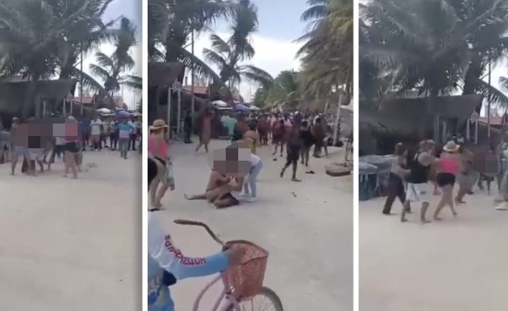 Turistas se enfrentan a golpes en Mahahual dejando varios heridos (VIDEO)