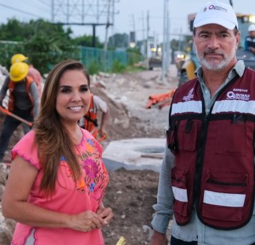 Mara Lezama informa avance del 60% en el cableado subterráneo del Bulevar Colosio