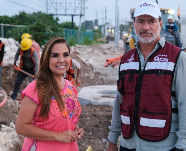 Mara Lezama informa avance del 60% en el cableado subterráneo del Bulevar Colosio