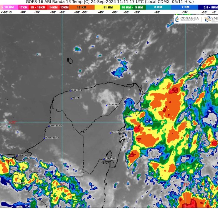 Pronostico del clima Quintana Roo 24 de Septiembre