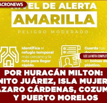 ¡Alerta amarilla en Quintana Roo! Preparativos Urgentes ante el Huracán Milton. Prepárate para el huracán Milton: medidas de seguridad y recomendaciones clave para proteger a tu familia.