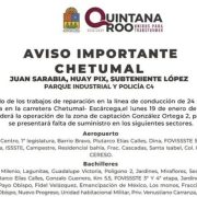 Anuncian suspensión temporal del suministro de agua en Chetumal