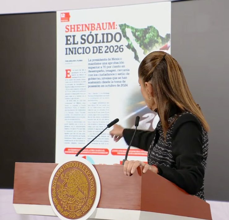 Sheinbaum inicia 2026 con aprobación