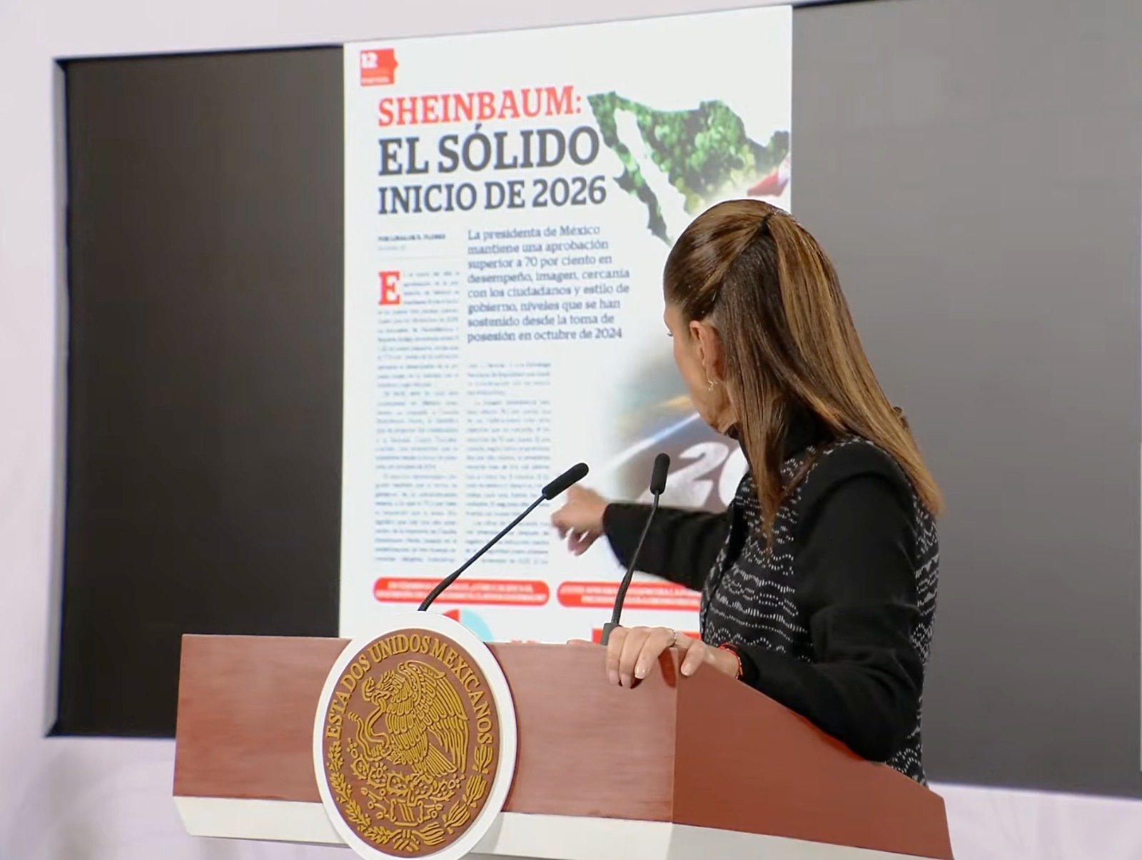 Sheinbaum inicia 2026 con aprobación