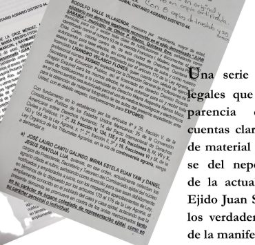 Denuncias exigen transparencia, cuentas claras y fin del Nepotismo Ejidal