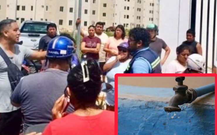 Protesta vecinal por falta de agua en Playa del Carmen
