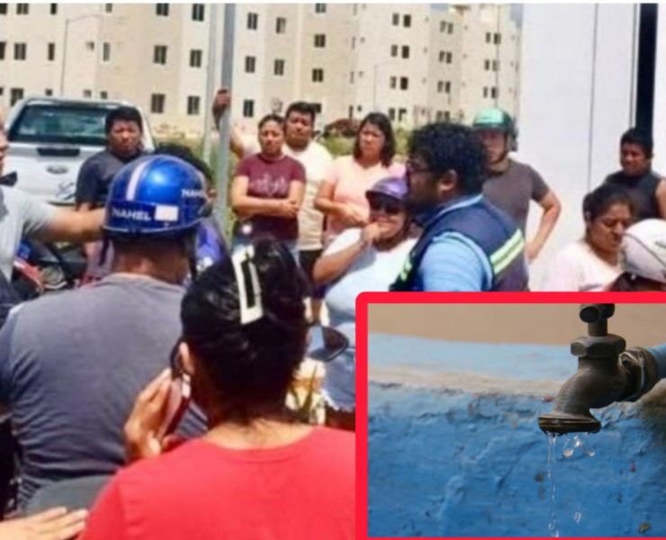 Protesta vecinal por falta de agua en Playa del Carmen