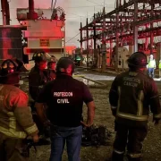 Incendio en subestación de CFE movilizó a cuerpos de emergencia