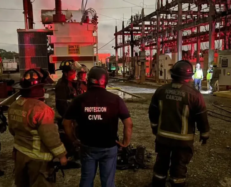 Incendio en subestación de CFE movilizó a cuerpos de emergencia