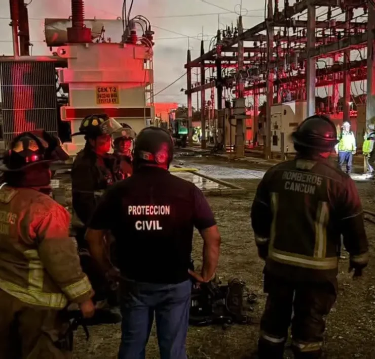 Incendio en subestación de CFE movilizó a cuerpos de emergencia
