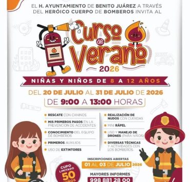 Curso de Verano 2026: Bomberos de Cancún abren inscripciones 