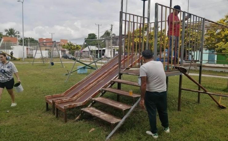 Rehabilitan Campo Hundido con acciones para fortalecer la convivencia comunitaria en Chetumal