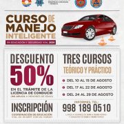 Tránsito Municipal ofrece siete cursos de Manejo Inteligente en temporada vacacional