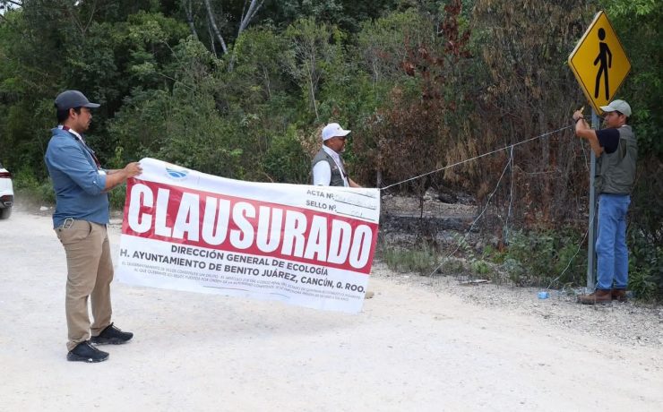 Gobierno de BJ clausura desarrollo irregular mayorales cerca de Huayacán