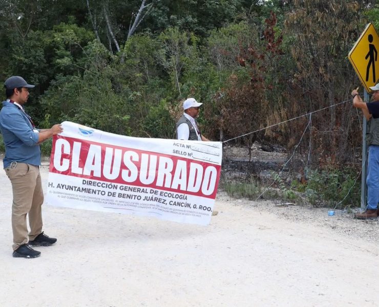 Gobierno de BJ clausura desarrollo irregular mayorales cerca de Huayacán