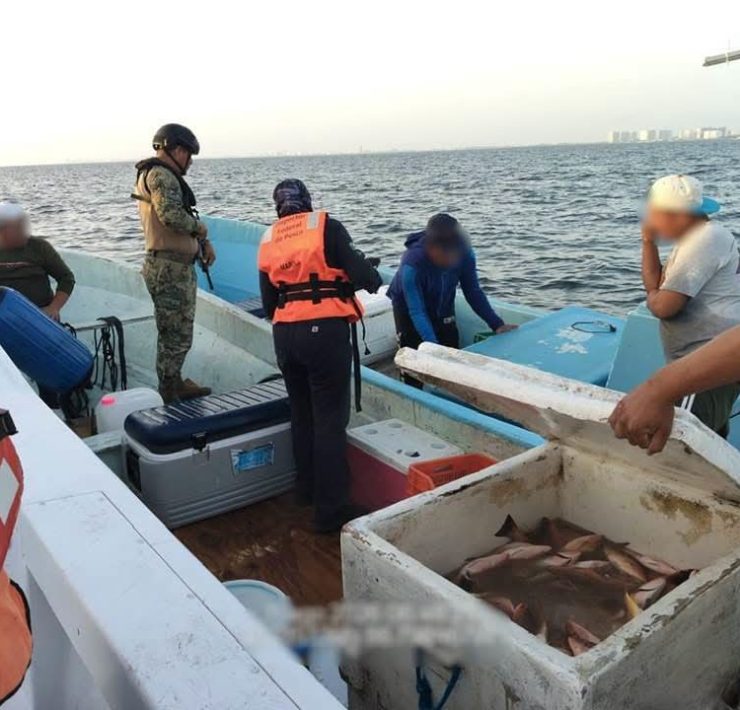 Retención precautoria de dos embarcaciones: operativo pesquero en Puerto Juárez